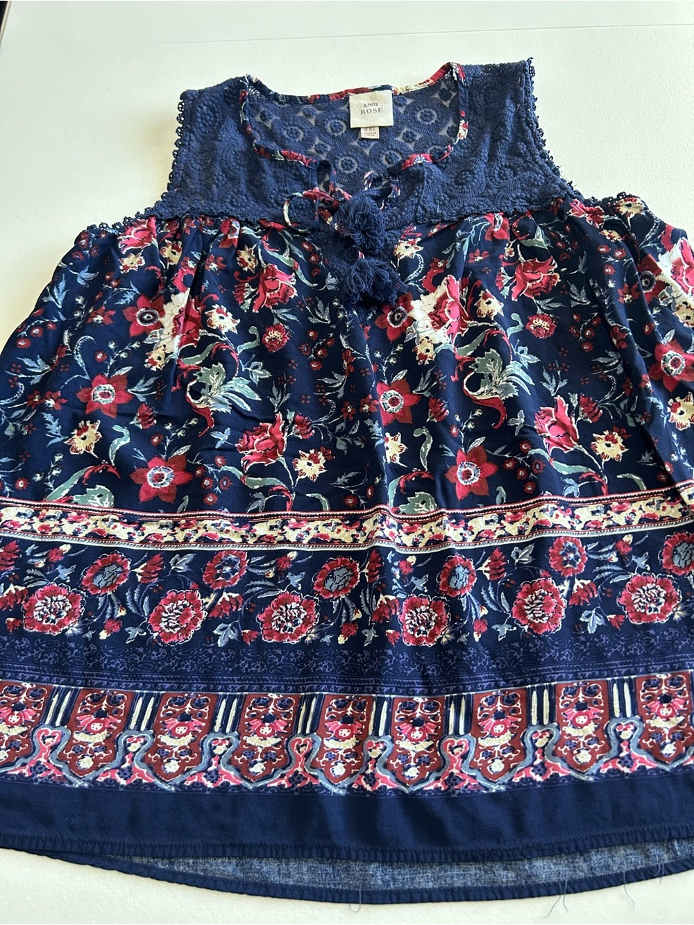 Navy Floral women’s top